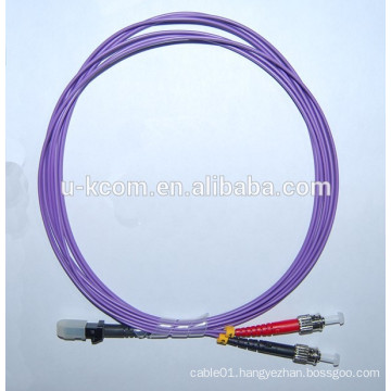 Purple MTRJ-ST Duplex OM4 Fiber Optic Patch Cord